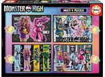 4 Progressive Puzzles - Educa - Multi 4 Monster High 50-80-100-150