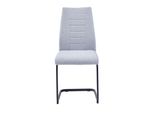 Casadolce Sedia Da Pranzo Eminia, Set Di 4, 43X60X92 Cm, Grigio Chiaro, Imbottita, Imbottitura In Schiuma Densa, Portata 120 Kg