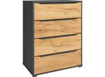 Vicco Credenza Ruben, 48 X 101.6 Cm Con Cassetti, Quercia Dorata/Antracite/Antracite