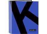 Raccoglitore Ad Anelli Kelme Royal Blue Black A4 27 X 33 X 6 Cm