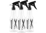 Set Di 3 Flaconi Spray Per Parrucchieri - Spruzzatore Manuale Per Capelli Da 500 Ml - Nebulizzatore Per Piante Flacone A Pompa Riutilizzabile Flacone Spray Per Acqua Flacone Spray Per Piante Vuoto