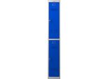 Armadietto Phoenix Armadietto Blu, Grigio PL1230GBK, 2 Armadietti 30,0 X 50,0 X 183,0 Cm