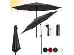 Yakimz Ombrellone Ø2,7M Ombrellone Da Giardino Ruotabile A 360° Ombrellone Da Patio Ombrellone A Sbalzo Ombrellone Da Spiaggia - Grigio
