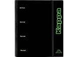 Raccoglitore Ad Anelli Kappa Black Green Nero 27 X 32 X 3,5 Cm