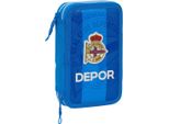 Borsa A Doppia Molla R. C. Deportivo De La CoruñA Blu 12,5 X 19,5 X 4 Cm (28 Pezzi)