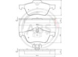 A.B.S. 37279 - Oe 34 11 1 503 076 Set Di Pastiglie Freno Per R52, R50, R53