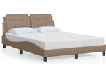 Giroletto Con Testiera Cappuccino-Marrone 140X200 Cm In Ecopelle