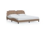 Giroletto Con Testata Cappuccino-Marrone 180X200 Cm In Ecopelle