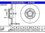 Ate 24.0115-0105.1 - Oe 4A0 615 301 B Disco Freno Per A4 (8D), A6 (4A)