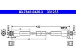 Ate 83.7849-0426.3 - Tubo Freno Oe 4E0 611 701 Per A8 (4E), A8 (400)