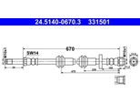 Ate 24.5140-0670.3 - Oe 4G0 611 707 H Tubo Freno Per A6 (4G), A7 (4G)