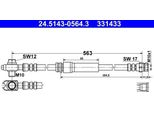 Ate 24.5143-0564.3 Tubo Freno Oe 1K0611701 Compatibile Con A3 8P, Altea, Altea Xl, Leon, Toledo, Octavia, Superb, Yeti, Caddy, Eos, Golf Plus, Golf V, Golf Vi, Jetta, Scirocco, Touran