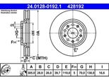 Ate 24.0128-0192.1 - Disco Freno Oe 46843608 Per Giulietta (940), Spider (939), 159 (939), Brera (939)