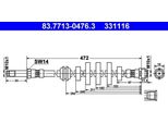 Ate 83.7713-0476.3 - Tubo Freno Oe 8K0 611 707 A Per A4 (8K), A5 (8T), A5 (8F)