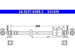 Ate 24.5237-0308.3 - Telaio Di Protezione Oe 8E0 611 707 Per A4 (8E), A4 (8H), Exeo (3R)