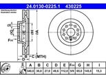 Ate 24.0130-0225.1 Disco Freno Oe 1K0615301AD Compatibile Con A3 8V, A3 8Y, Q2, Q3, Tt, Ateca, Formentor, Leon, Tarraco, Kodiaq, Octavia, Superb, Arteon, Cc, Golf Alltrack, Golf Vii, Golf Viii, Passat Alltrack, Passat 3B, Passat 3BG, Passat Cc, Tiguan