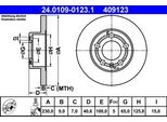 Ate 24.0109-0123.1 Disco Freno Oe 1J0615601 Compatibile Con A1 8X, A1 Gb, A2, A3 8L, Tt, Arona, Cordoba, Ibiza, Leon, Toledo, Fabia, Kamiq, Octavia, Rapid, Roomster, Scala, Bora, Golf Iv, New Beetle, Polo 9N, Polo 6R, Polo 6V, Polo Ae, T-Cross