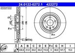 Ate 24.0122-0272.1 Disco Freno Oe 95B615601A Compatibile Con A4 8W, A4 8K, A5 8T, A5 F5, A5 8F, A6 4G, A6 4A, A7 4G, A7 4K, A8 4H, A8 4N, Q5, Q7, Macan, Touareg