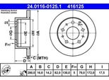 Ate 24.0116-0125.1 - Disco Freno Oe 4246 Z1 Per Ducato, Jumper, Boxer