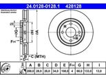 Ate 24.0128-0128.1 - Oe 4246 W3 Disco Freno Per C5 I (Dc), C5 I (De), C5 Ii (Rc), C5 Ii (Re), C5 (Re), C5 (De)