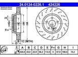 Ate 24.0124-0226.1 - Oe 230 423 15 12 Disco Freno Per Sl (R230)