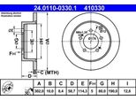 Ate 24.0110-0330.1 - Oe 4249 62 Disco Freno Per C-Crosser (Vu, Vv), 4007 (Vu, Vv)