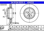 Ate 24.0124-0233.2 - Oe 34 21 6 775 289 Disco Freno Per Serie 5 Gt (F07), Serie 5 (F11), Serie 5 (F10), Serie 6 (F12), Serie 6 (F13), Serie 7 (F01), Serie 6 (F06)