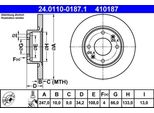 Ate 24.0110-0187.1 - Oe 95 661 748 Disco Freno Per 306, Saxo, Zx (N2), 106 Ii, 206 (2A/C), 206 Van, 405 Ii