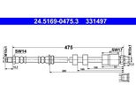 Ate 24.5169-0475.3 - Oe 34 30 6 787 317 Tubo Freno Per X1 (E84)