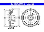 Ate 24.0218-0035.1 - Oe 96316636 Tamburo Del Freno Per Matiz (M200, M250)