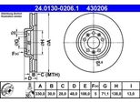 Ate 24.0130-0206.1 - Oe 4249 70 Disco Freno Per C5 Iii (Rd), C5 Iii (Rw), C6 (Td), 407, 407 Sw (6D, 6E)