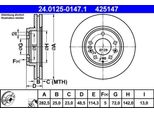 Ate 24.0125-0147.1 - Oe GJ6Y 33 25XA Disco Freno Per 6 (G)