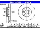 Ate 24.0124-0179.1 - Oe 4367104 Disco Freno Per Transit Connect, Tourneo Connect