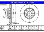 Ate 24.0122-0231.1 - Disco Freno Oe 55700920 Per Corsa D (S07), Corsa E (X15), Punto, Adam