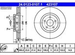 Ate 24.0123-0107.1 - Disco Freno Oe 4509 994AA Per Pt Cruiser (Pt)