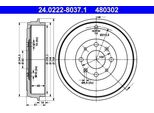 Ate 24.0222-8037.1 - Tamburo Freno Oe 55701380 Per Punto, Adam, Corsa D (S07), Corsa E (X15)