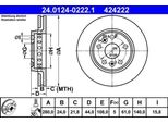 Ate 24.0124-0222.1 - Oe 415 420 00 01 Disco Freno Per Kangoo (Fw), Citan (W415), Kangoo (Kw)