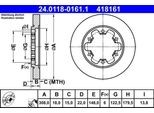 Ate 24.0118-0161.1 - Disco Freno Oe 1815600 Per Transit V363