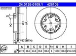 Ate 24.0126-0109.1 - Oe 1954433 Disco Freno Per Maverick, Pathfinder Ii (R50), Pick-Up (D22), Terrano I (WD21), Terrano Ii (R20)