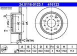 Ate 24.0116-0123.1 - Disco Freno Oe 4249 K6 Per Boxer, Jumper, Ducato