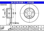 Ate 24.0118-0108.1 - Disco Freno Oe 4246 J9 Per Ducato, Boxer