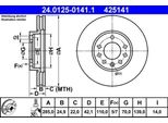 Ate 24.0125-0141.1 - Disco Freno Oe 46836491 Per Signum (Z03), Croma, Vectra C (Z02)