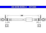 Ate 24.5239-0355.3 - Tubo Freno Oe 4806 H6 Per Jumpy (VF7), Scudo, Expert (Vf), Expert Tepee (VF3X)