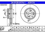 Ate 24.0125-0174.1 - Disco Freno Oe 45251 Sea E30 Per Accord Vii