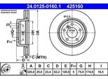 Ate 24.0125-0160.1 - Oe 34 11 3 400 151 Disco Freno Per X3 (E83)