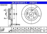 Ate 24.0110-0413.1 - Oe 42510 Tgn G00 Disco Freno Per Civic X