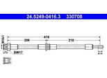 Ate 24.5249-0416.3 - Tubo Freno Oe M862413 Per S40 I (644), V40 (645)