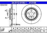 Ate 24.0112-0156.1 - Disco Freno Oe 4246 P4 Per C8 (Ea, Eb), Ulysse, 807 (Eb)
