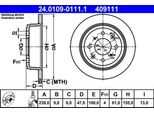 Ate 24.0109-0111.1 - Oe 42510 SR3 J00 Disco Freno Per Civic V, Civic Vi, Crx Iii (Eg, Eh), Jazz Ii, Jazz Iii