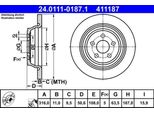 Ate 24.0111-0187.1 - Oe 2019881 Disco Freno Per Galaxy (Ck), S-Max (Cj, WA6)